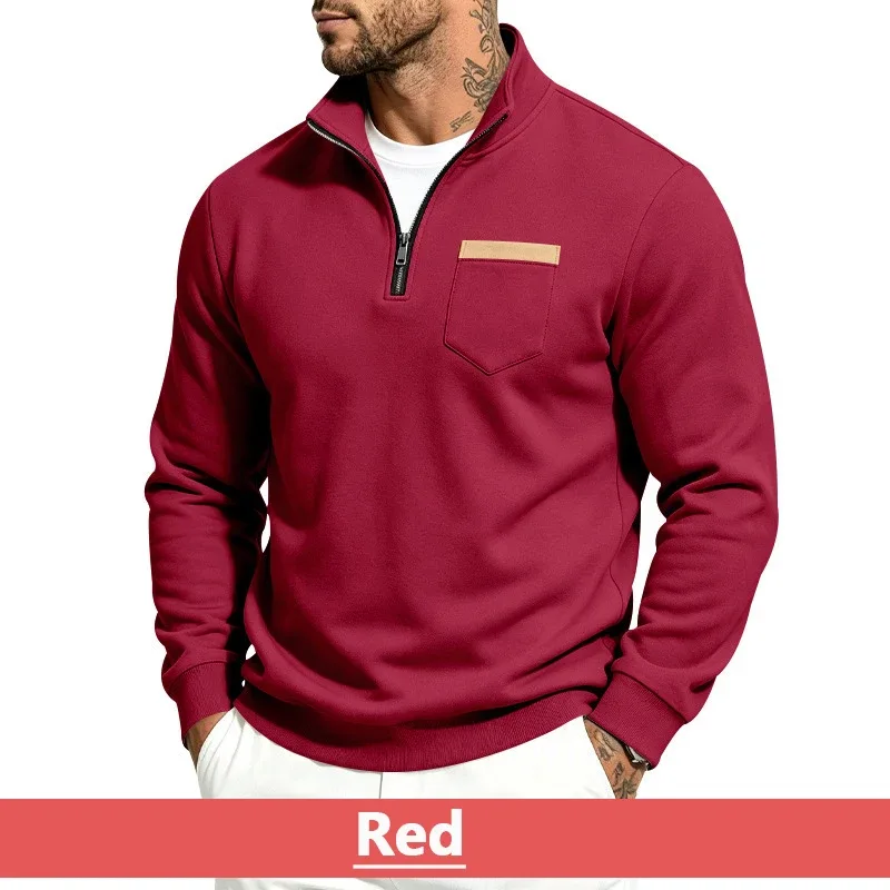 Homens 2026 outono inverno item quente velo forrado gola solta vintage moletom casual commuter moda masculina outerwear diário — image 36