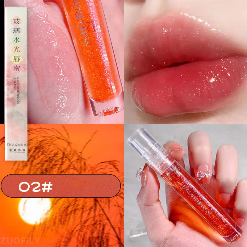 Galaxy Mirror Lip Gloss Glitter Lipgloss Διάφανο Lip Oil μακράς διαρκείας ενυδατικό κραγιόν Lipgloss Lips Cosmetics Makeup — image 9