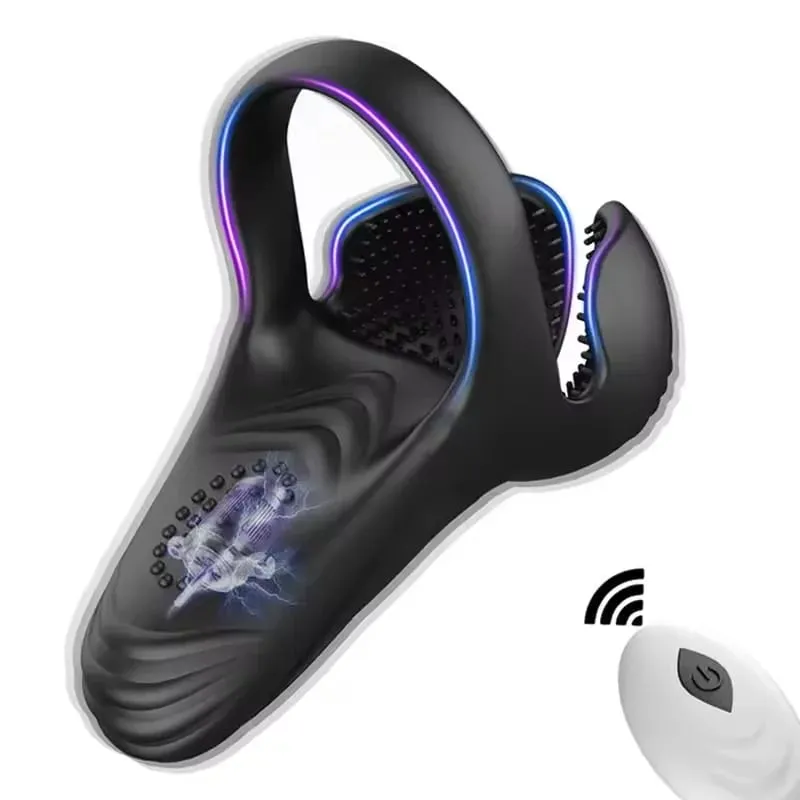 Penis Cock Ring Vibrátor férfiaknak Vezeték nélküli herestimulátor Férfi Távirányító Glans Masszírozó Maszturbátor Szexjáték Férfiak 18+