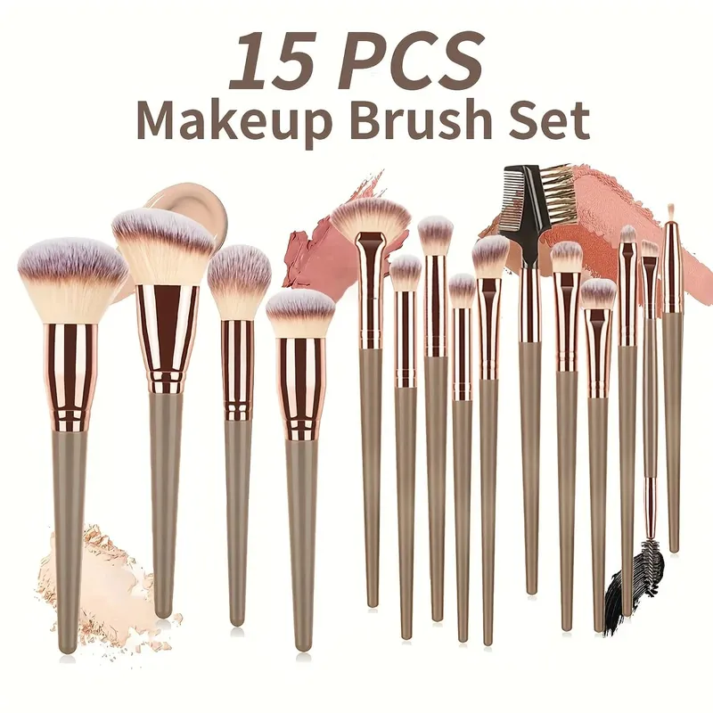 Ensemble de pinceaux de maquillage pour la Saint-Valentin, Kit d'outils de fond de teint multifonctionnel pour le visage, les yeux, le fard à joues, la poudre, ensemble complet de pinceaux de maquillage