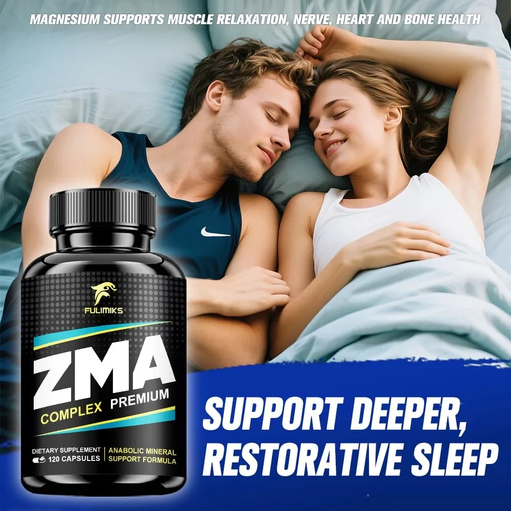 ZMA-kiegészítők kapszulák cink-magnézium-vitamin B-6-vitaminnal támogatják az ízületek általános egészségét, férfiak és nők számára — image 4