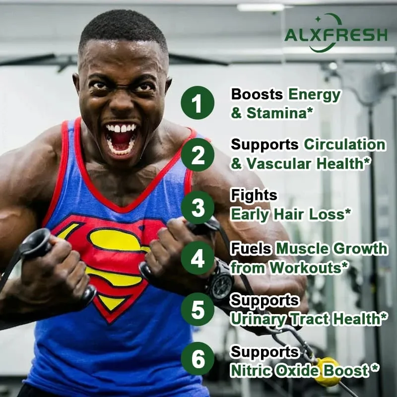 Alxfresh Prostate Health Supplement Natural Saw Palmetto Extract που υποστηρίζει κάψουλες για την ανάπτυξη του προστάτη και της τρίχας για άνδρες και γυναίκες — image 3