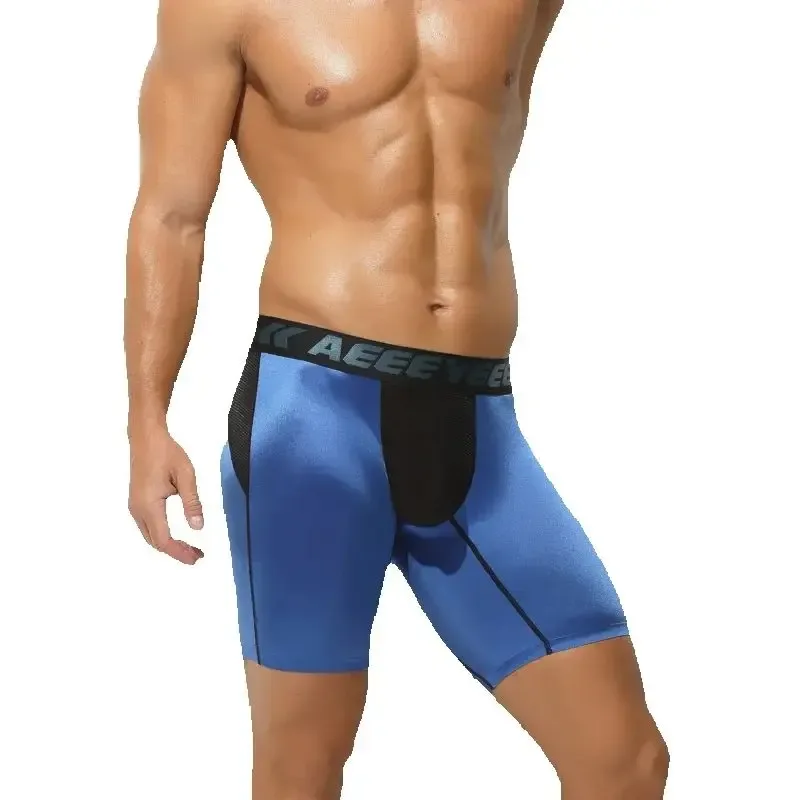 Roupa interior masculina alongamento de seda gelo esporte boxers cuecas sexy brinquedo calcinha dos homens correndo lingerie solta tamanho grande boxer shorts — image 6