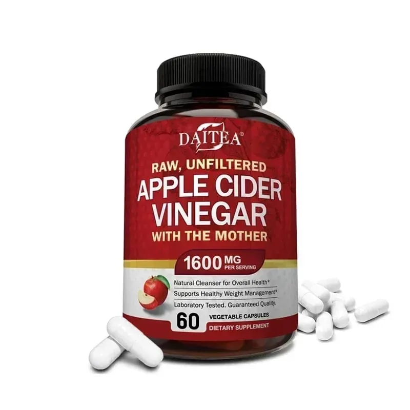 Apple Cider Vinegar 1600 mg with The Mother for Healthy Digestion Weight Loss and Energy