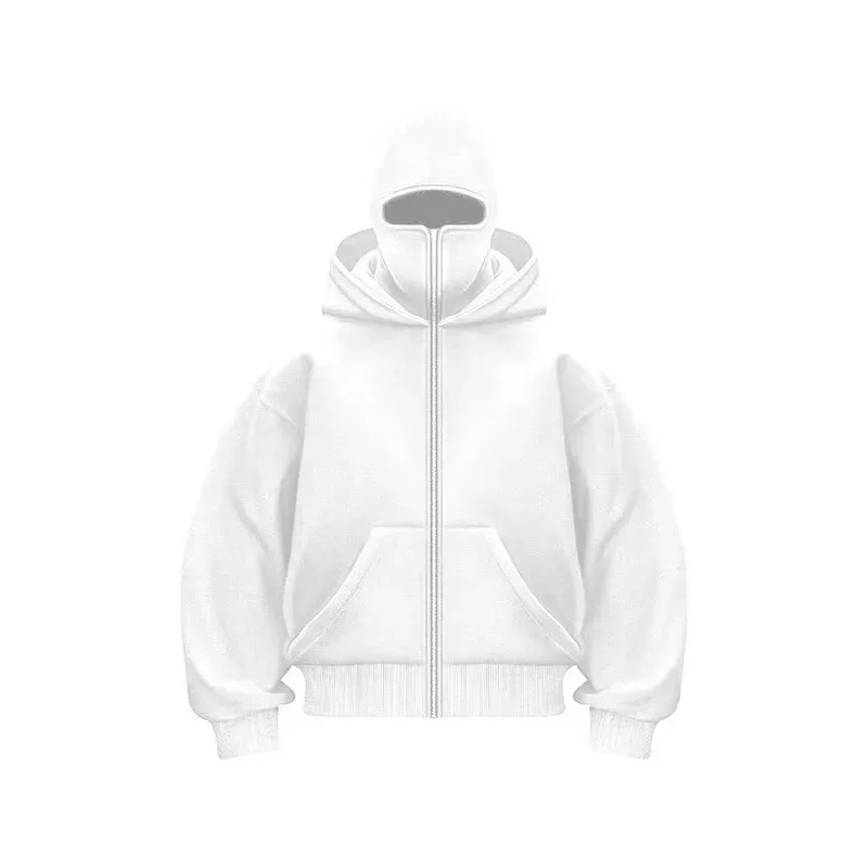 Men's and Women's Berets - Rock Style - Fall/Winter Collection - New Product - Double-Layered Hooded Sweatshirt - Zipper Jacket — image 8