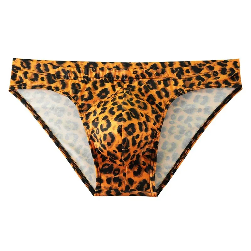 2PCS Men's Briefs Leopard Print Men's Briefs Stretch Waist sexy Breathable Soft Comfortable Wild Shorts Men's Briefs — image 4
