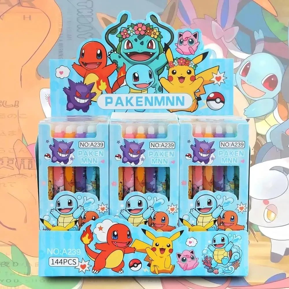 Random 6/12/24pcs Pokemon 0,5mm Blue Ink Erasable Neutral Pens Χαριτωμένα σχολικά προμήθειες Γελοιογραφία Γραφική γραφική μολύβι — image 6