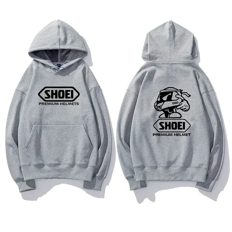Motorcycle Helmet Theme Graphic Hoodie Unisex Front Likod Double Print Biker Drawstring Hooded Sweatshirt Casual Pullover Top — image 9