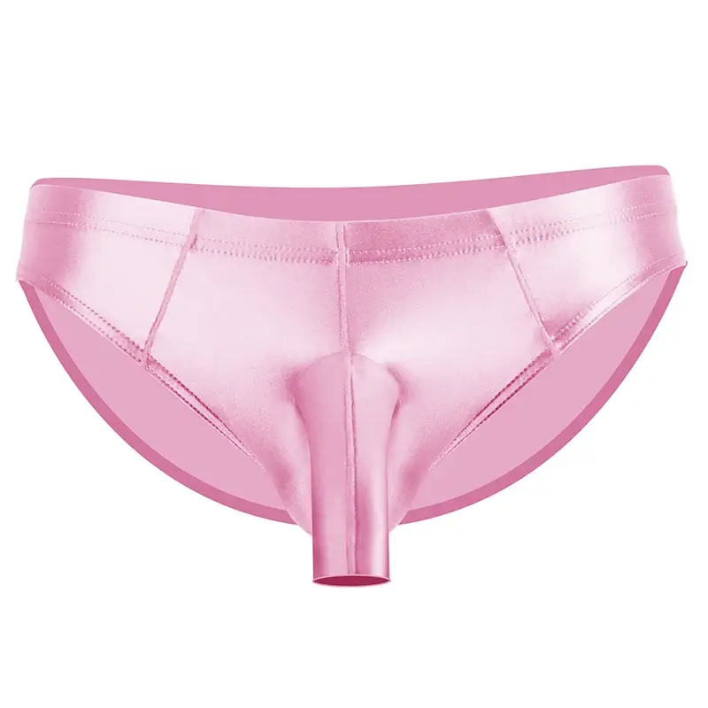 High Elastic Bikini Briefs gay Men's glossy underwear open Pouch Panties Men Smooth gay underwear — image 12