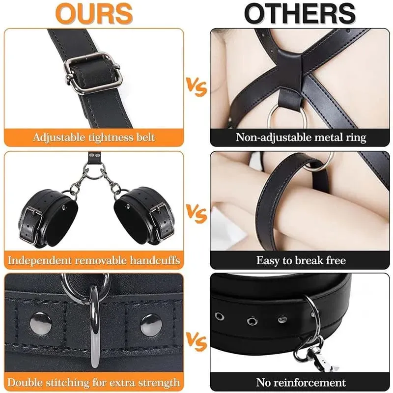 SM Felnőtt szexjáték Hátsó kötésű nyílászáró dugó Anális horog Bondage játékok Bdsm készlet Slave Bondage bilincs páros játék 18+ — image 6