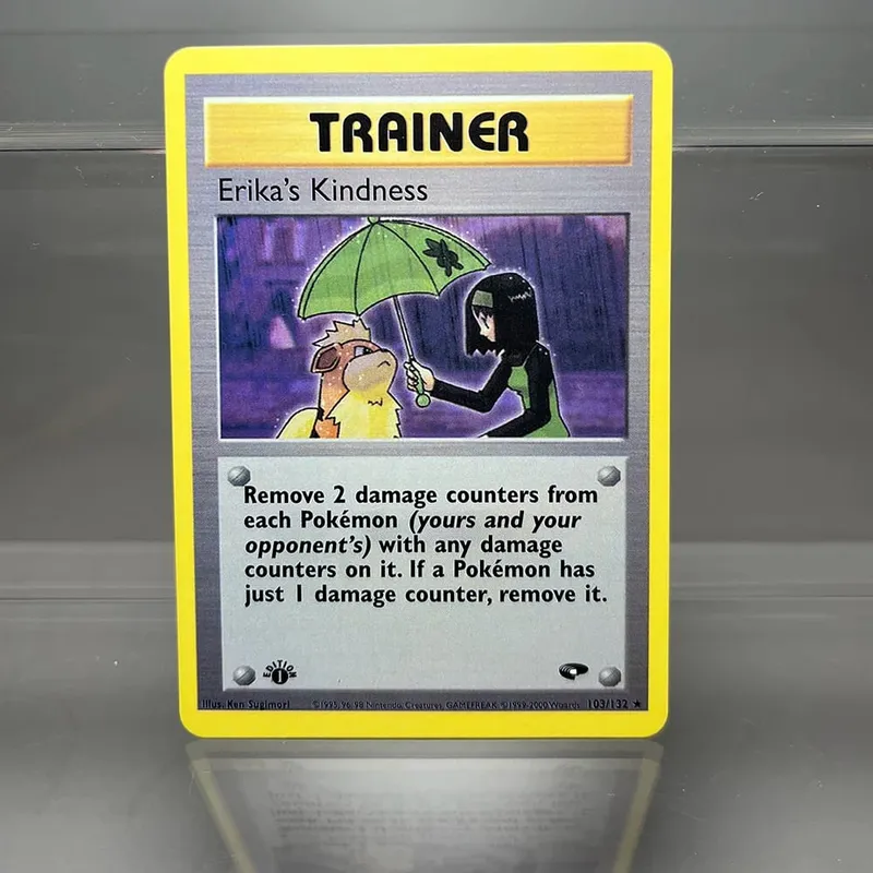 PKM Cards Edition 1st Gym Challenge 1996 Base Set Single Foil Cards Mewtwo Gengar Raichu Card Collection Cards PTCG Proxy Cards — image 13