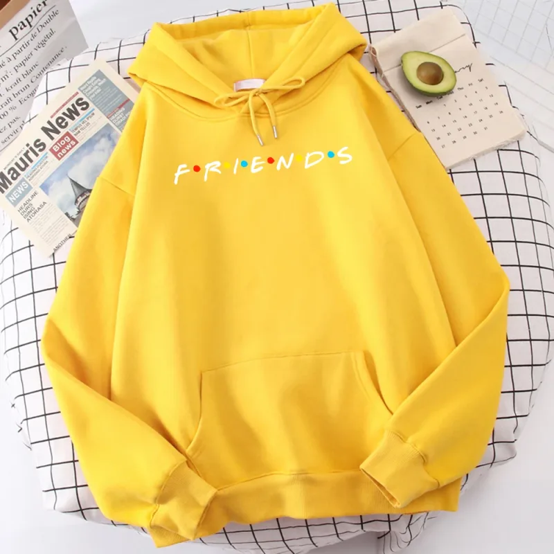 Sitcom Movie Friends Printed Mens Hoody Korean Fleece Sweatshirt Simpleng Crewneck Hooded Street Oversize Autumn na Damit ng Lalaki — image 4