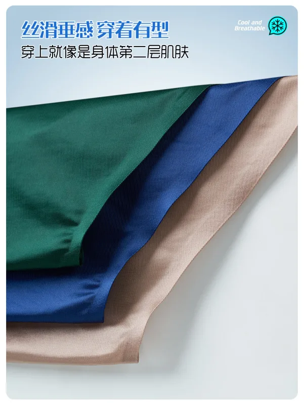 Ice Silk Seamless Briefs for Men Sexy Smooth Underwear 3D Pouch Underpants Comfortable Lingerie Panties Male Low Rise Knickers — image 16