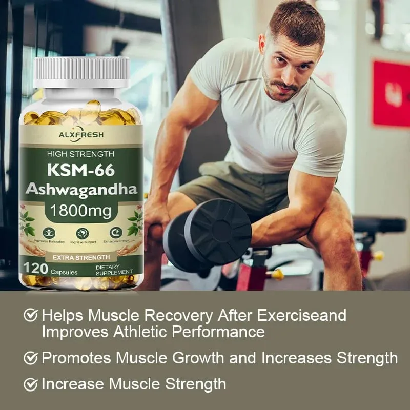 KSM-66 Organic Ashwagandha kapszula cinkkel | GMO-mentes vegán | Prémium Formula Egészség-kiegészítő — image 3