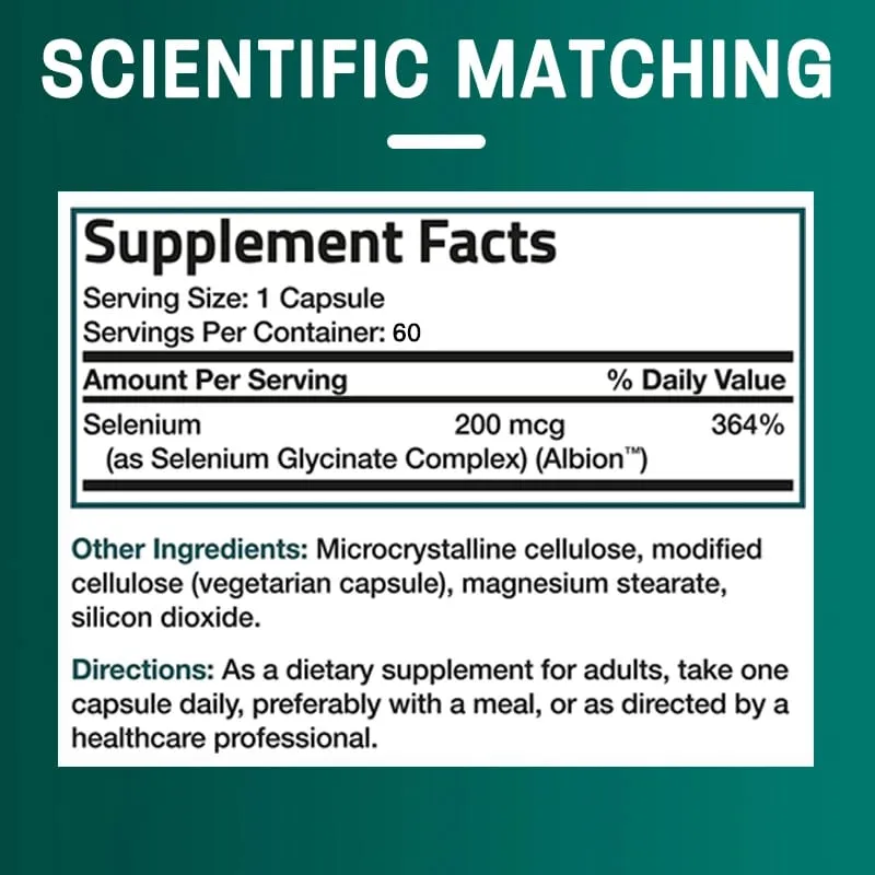 Balincer 200mcg Mineral Antioxidant Supplement with Selenium - Supports Immune Overall Health - Non-GMO Easy to Absorb — image 7