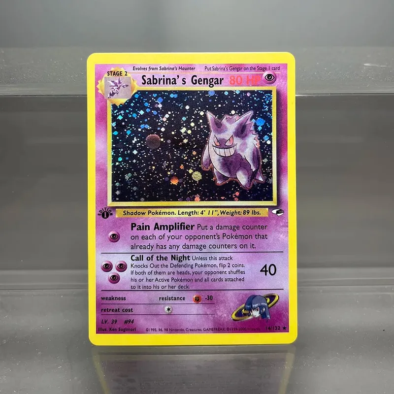 PKM Cards Edition 1st Gym Challenge 1996 Base Set Single Foil Cards Mewtwo Gengar Raichu Card Collection Cards PTCG Proxy Cards — image 16