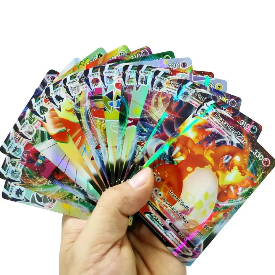 Francia változatú Pokemon kártyák VMAX V EX GX MEGA Carte Collection Battle Trainer Gyermek karácsonyi játékok Ajándék — image 4