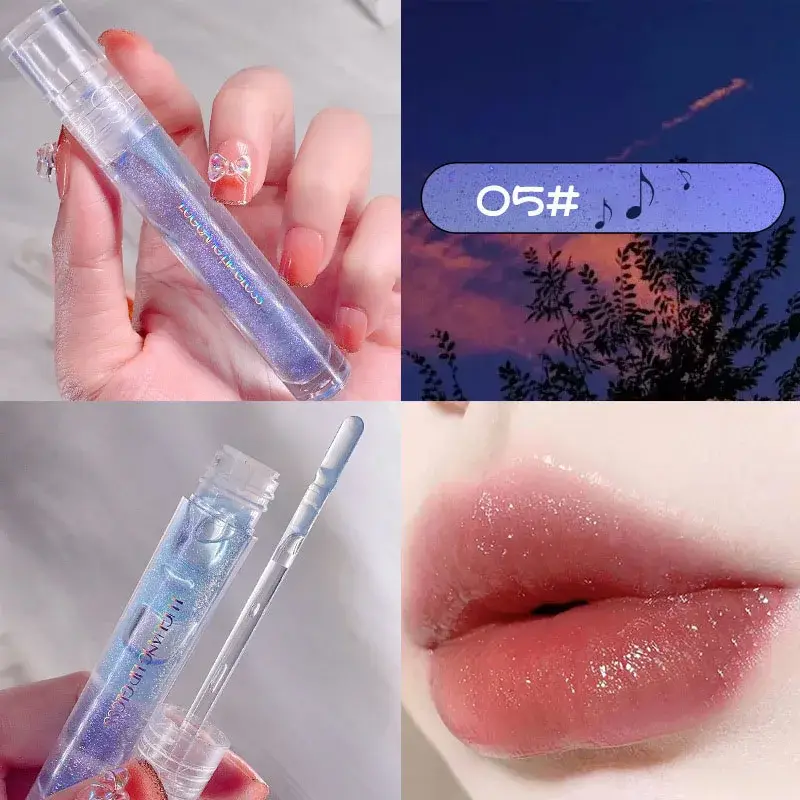 Galaxy Mirror Lip Gloss Glitter Lipgloss Διάφανο Lip Oil μακράς διαρκείας ενυδατικό κραγιόν Lipgloss Lips Cosmetics Makeup — image 2