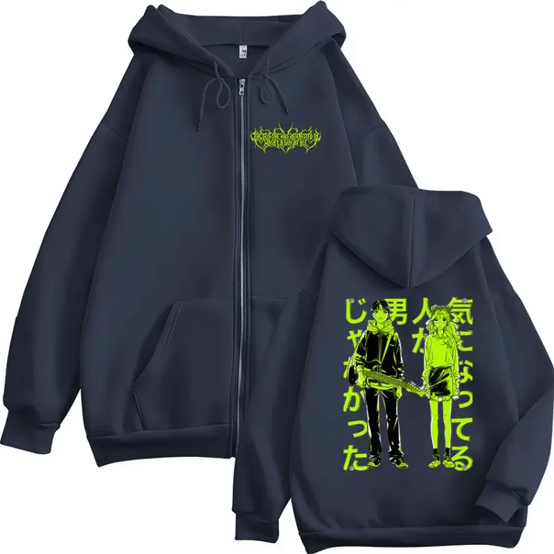 The Guy She Was Interested in Wasn't A Guy At All Anime Zipper Hoodies Men Women Harajuku Zip Up Hooded Sweatshirts Jackets Coat — image 3