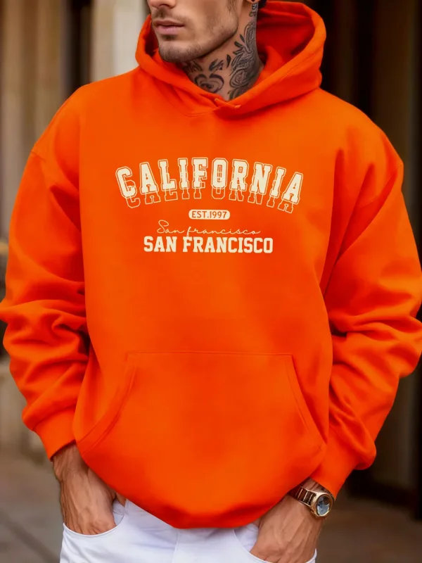 California San Francisco Est 1997 Print Soft Loose Hoodies Fleece Autumn Sportswear Men'S Sport Jogging Sweatshirts Comfy Tops — image 12