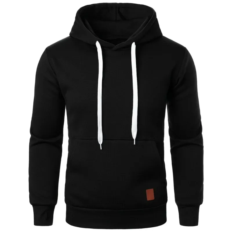 Mga Mens Casual Hooded Collar Drawstring Hoodies Sweatshirts Long Sleeve Shirts Outdoor Streetwear Solid Color Lightweight Pullover
