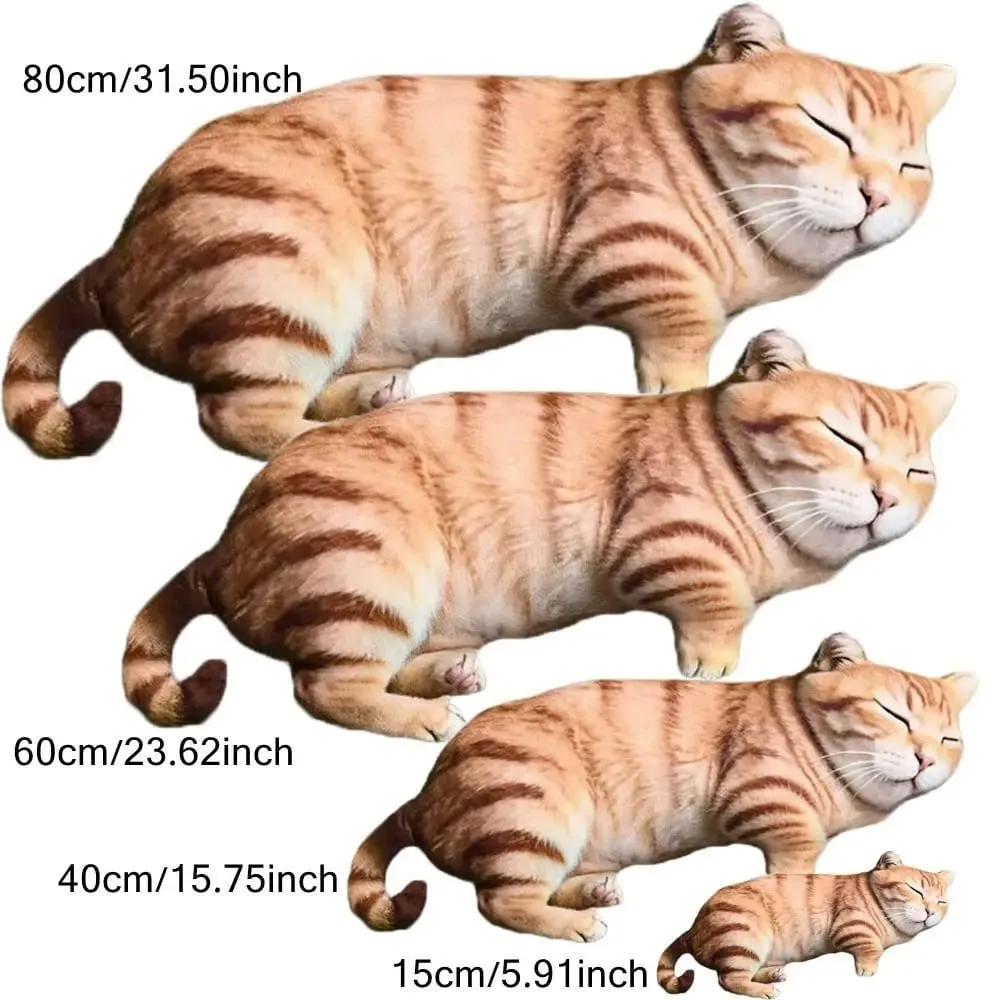 Plush Material Animal Body Pillow PP Cotton Filled Soft Texture Poultry Throw Pillows Cat Pattern Cute Design