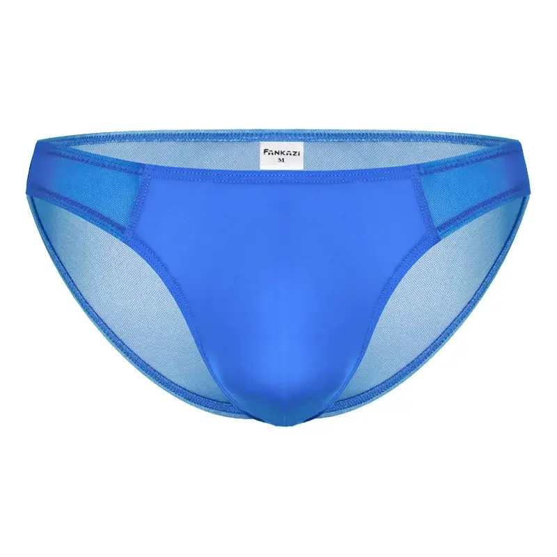 Men's Mesh Briefs Transparent Low Waist Underwear Ultra-thin Breathable Panties — image 1
