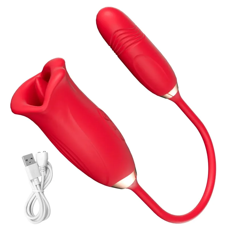 Sucking Vibrator for Women Biting Oral Mouth Thrusting Telescopic Dildo Tongue G-spot Nipple Clit Stimulation Female Sex Toys — image 8
