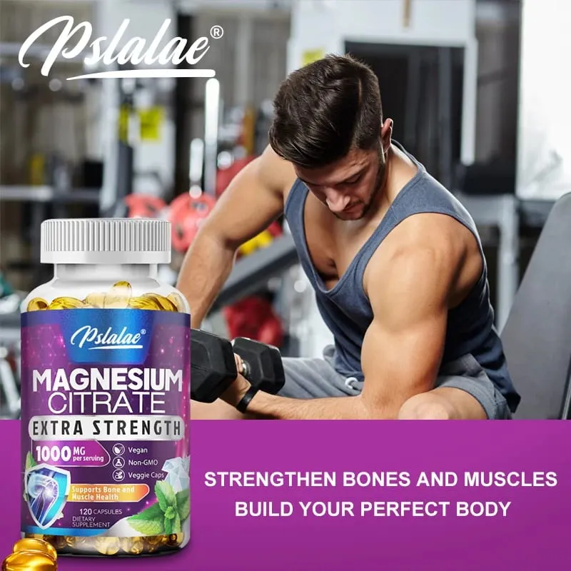Magnesium Citrate Capsules 1000 Mg - Maximum Absorption for Muscle Nerve Bone and Heart Health Gluten Free Non-GMO — image 6