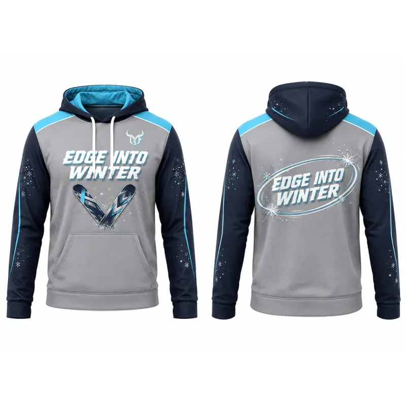 New Snowflake Ski Print Men's Hoodie Outdoor Sports Casual Sweatshirt With Pocket Stylish Color‑Block Long Sleeve Pullover Tops — image 10