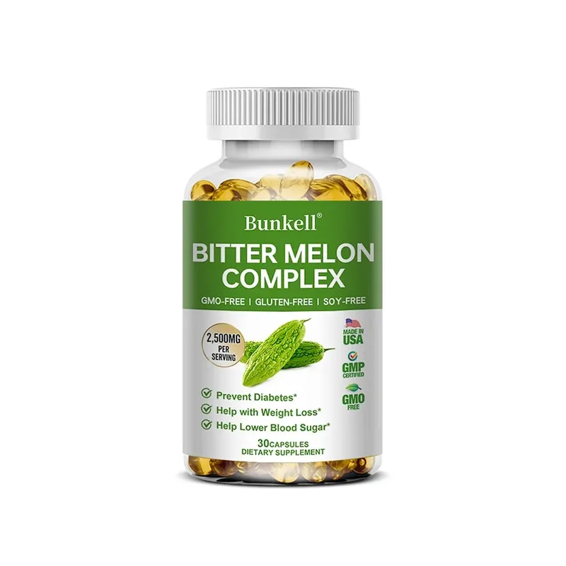 Organic Bitter Melon Extract Capsules - Supports Weight Management and Blood Sugar Balance Detoxification Skin Beauty