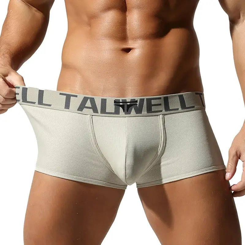 Roupa íntima masculina, shorts boxer de alta qualidade, cor sólida, alta elasticidade, ajuste fino, respirável — image 10