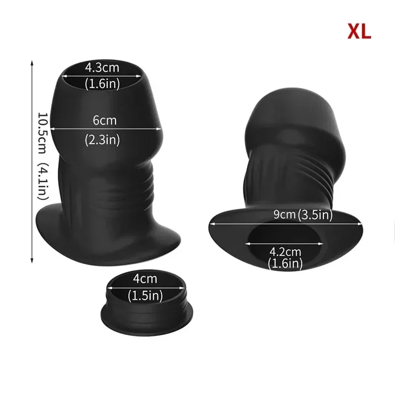 Hollow Silicone Anal Bead Butt Plug Anus Dilator Tunnel Expansion Enema Prostate Massage Sex Toys for Women Men Masturbation — image 10