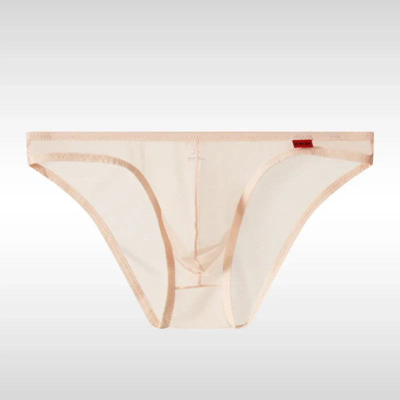 Men's Underwear Ultra-Thin Mesh Transparent Triangular Briefs Sexy Underpanties