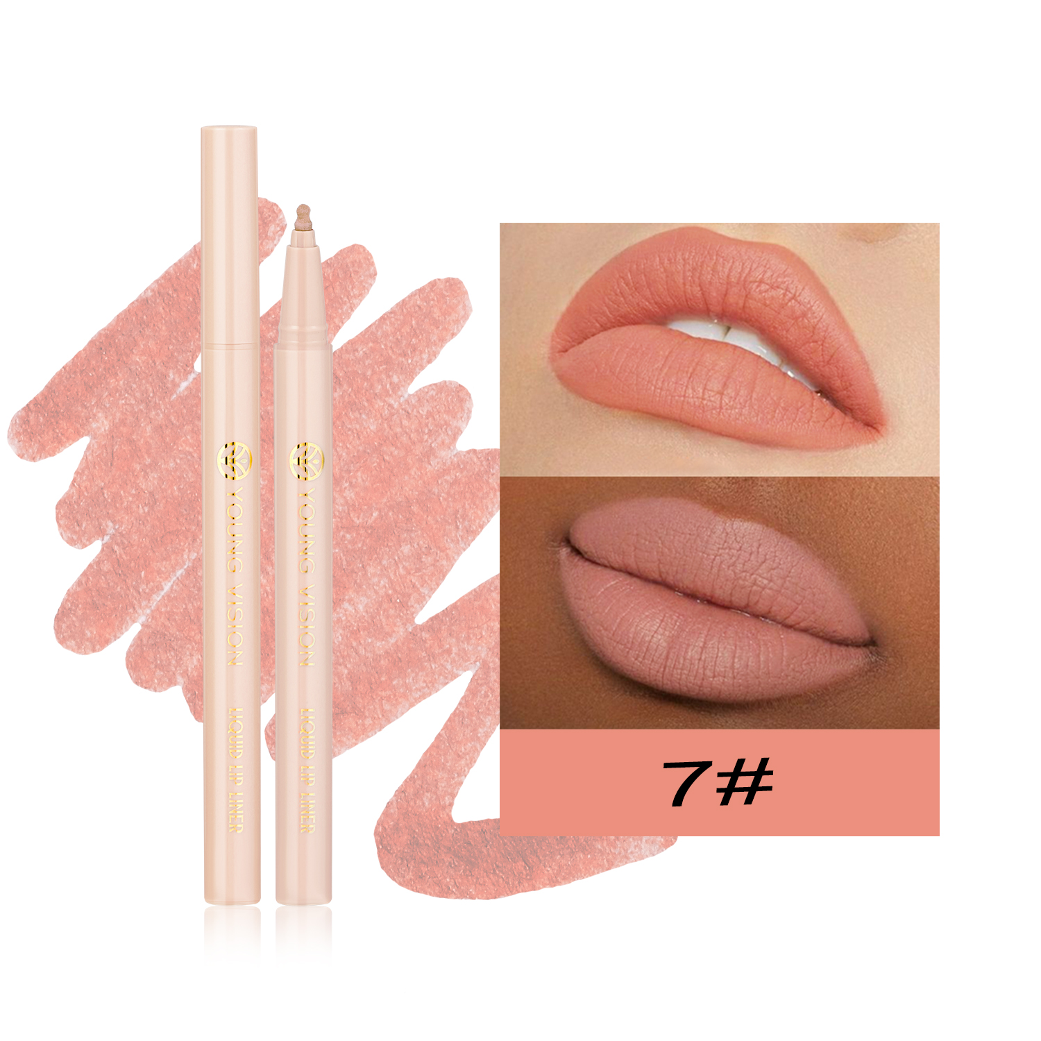 12 color matte liquid lipliner sponge gourd head fog surface bare color waterproof lip glaze red pen — image 15