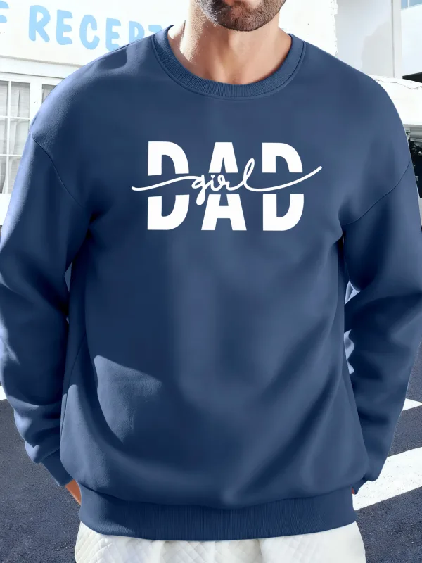 Pai menina carta criatividade impressão pulôver masculino outono quente sweatshirts oversized velo hoodies macio casual streetwear masculino