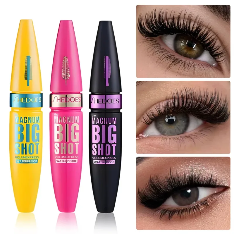 Big Shot עמיד למים מסקרה Volume Express Curling Lash Mascara עמיד לכתמים איפור ריסים שחורים עבים לריסים מלאים יותר