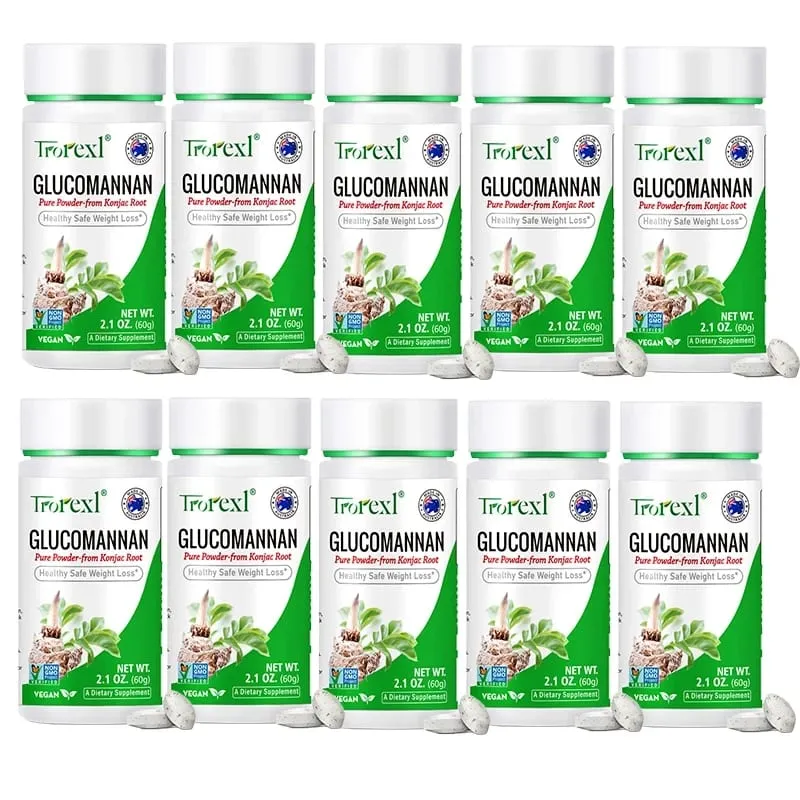 100 DB glükomannán por fogyás| Vegán és vegetáriánus | Nem GMO Gluténmentes — image 9