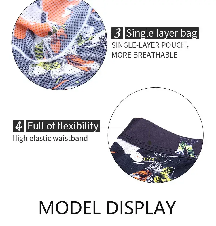 Men's Breathable Ice Silk Printed Boxer Briefs Underwear Fashionable Male Panties Comfortable Calzoncillo Hombre — image 4