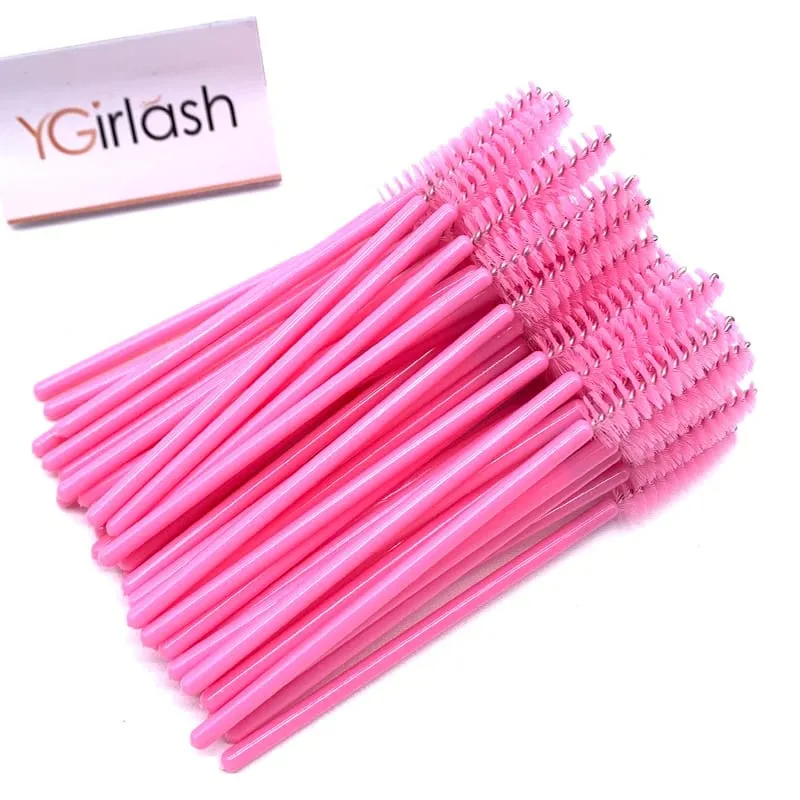 YGirlash 50 יחידות Lash Swans מוליך ריסים קריסטל ידית יהלום חד פעמית שרביטי מסקרה ניילון מברשת כלים קוסמטיים — image 23