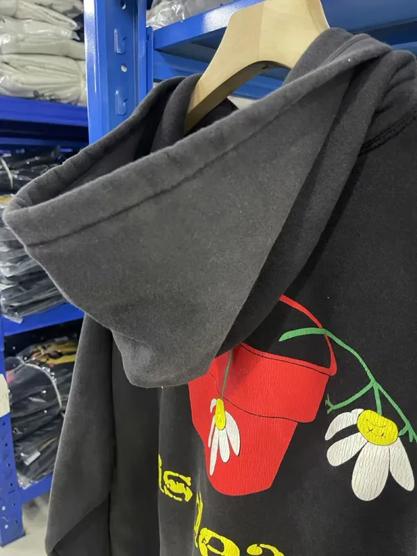 25FW Washed Grey SAINT Hoodies Men Woman Oversize Streetwear Damaged Hooded Pullovers Graphic Print Sweatshirts — image 18