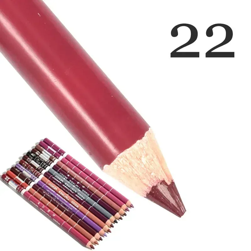 28Color Antifouling Lip Liner Professzionális rúzstoll Precise Waterproof Lip Outline Ceruza ajak smink Tartós szemceruza Krémes — image 18