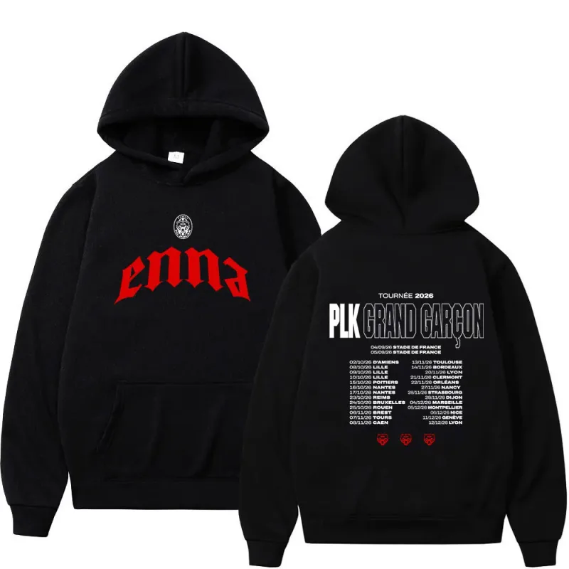 Rapper PLK Grand Garcon 2026 Tour Merch Hoodies Homens Mulheres Roupas Moda Hip Hop Pullovers Mangas Compridas Moletons Streetwear — image 1