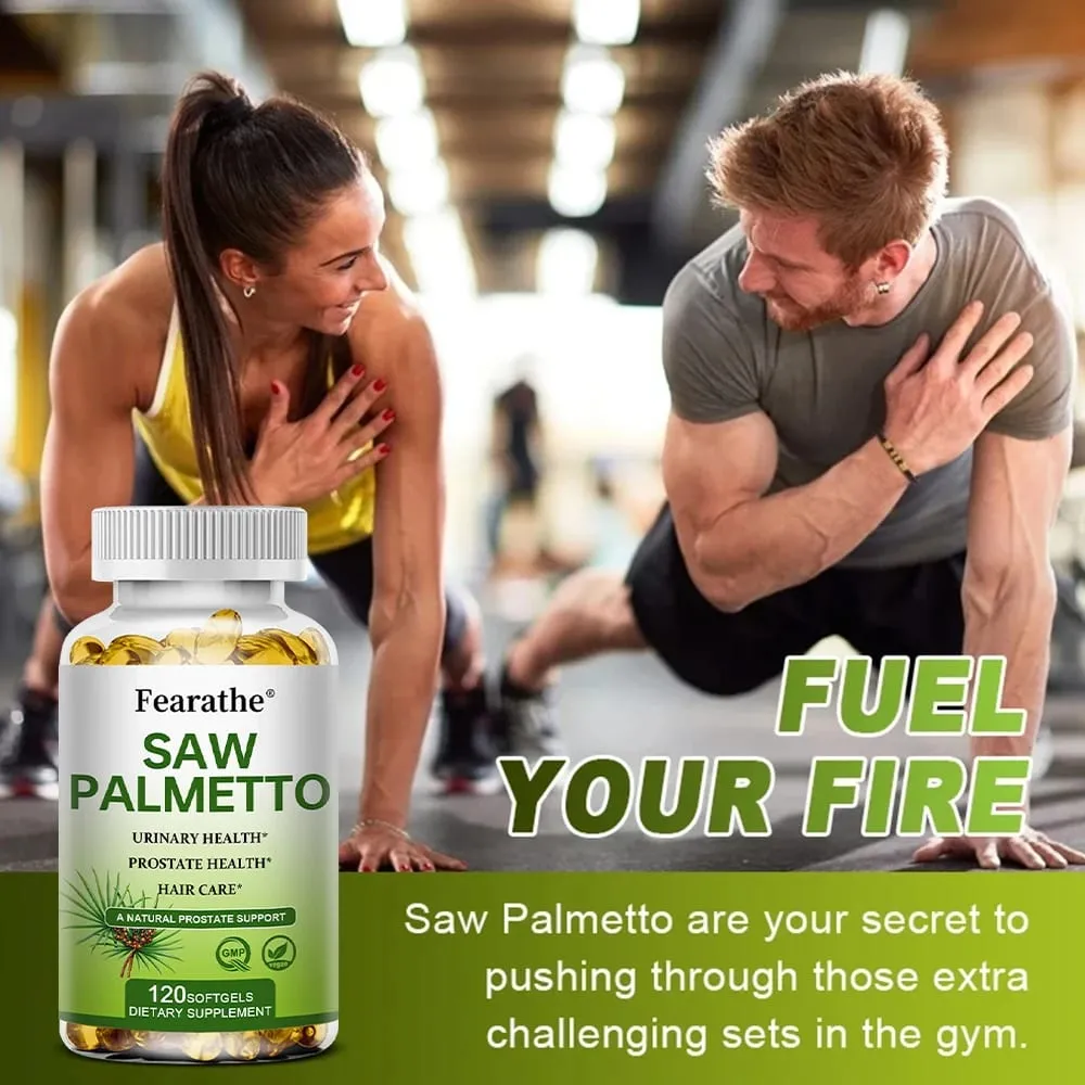 Saw Palmetto תוסף בריאות הערמונית לקדם את תפקוד מערכת השתן 500 מ"ג למנה - כמוסות טבעוניות ללא GMO — image 3