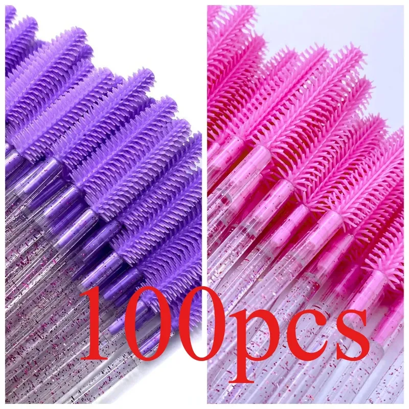 Baguettes de Mascara en cristal de Silicone jetables, brosses à cils en diamant, peigne, brosse de maquillage de beauté, outils pour femmes, 50/100 pièces — image 16