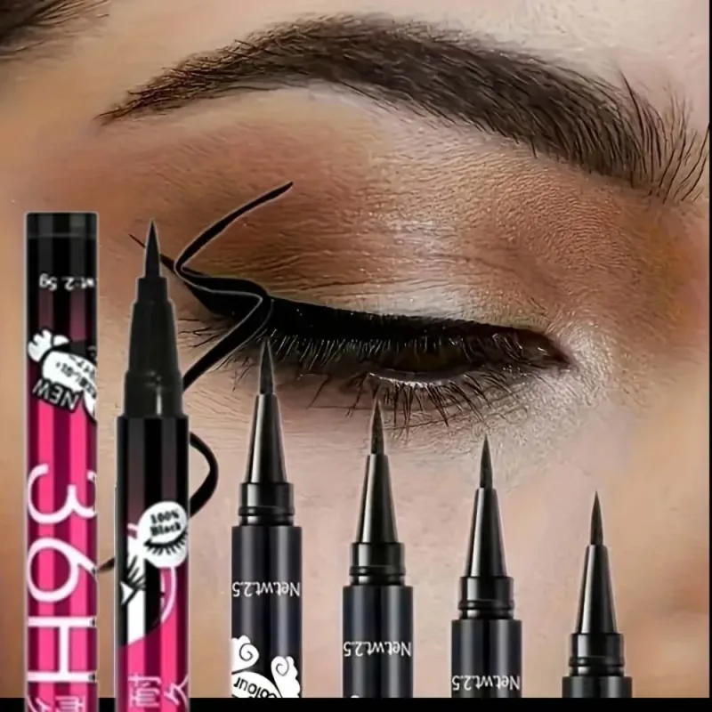 1/3/5 τεμ. Smooth Black Liquid Eyeliner Pen Ultra-fine Pen Tip 36H Eye Liner Pencil Αδιάβροχο μακιγιάζ για αρχάριους