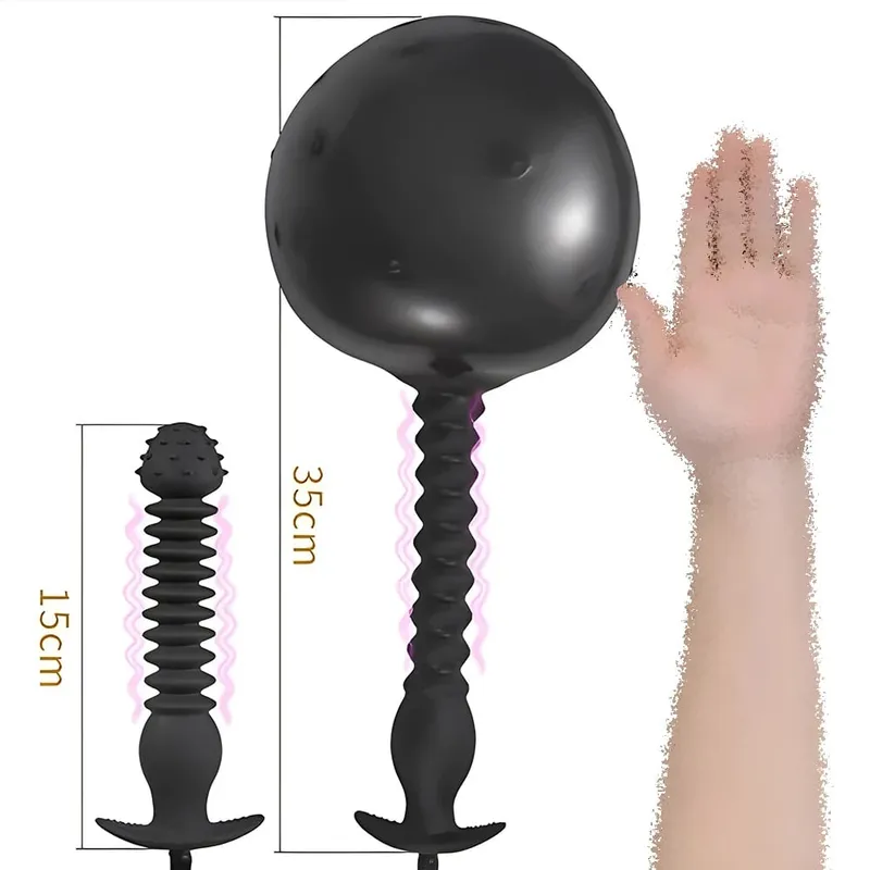 Anal Expander Expand Inflatable Anal Plug Oversized Enema Training Butt Plug Butt Dilator Ass Prostate Sex Toy for Men Women