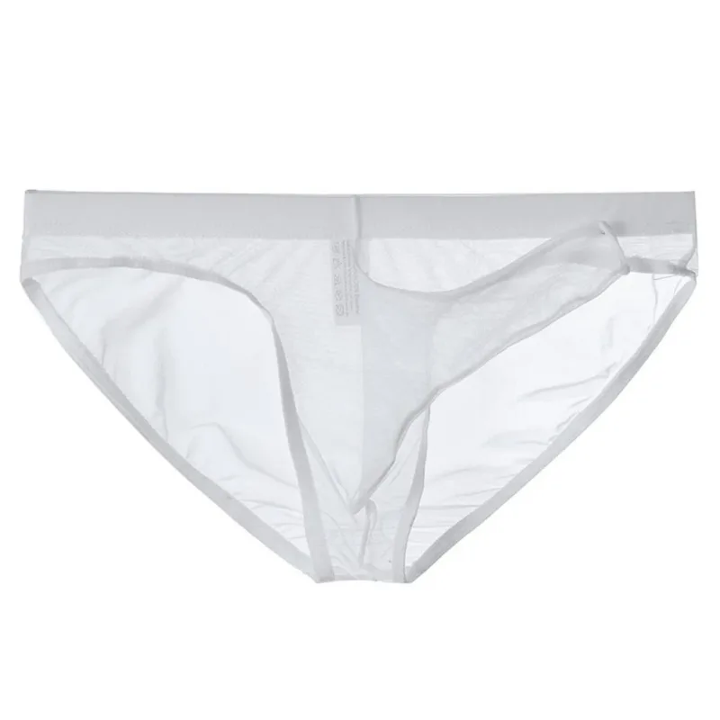 Men\'s Lightweight Mesh Briefs Transparent Elephant Nose Design Ultra Thin Breathable Quick Dry Low Waist Underpants — image 8