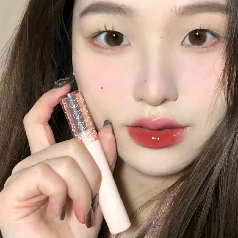 1 PC Mirror Water Lip Gloss דובדבן ורוד שקוף עמיד למים עמיד למים לחות עירום גוון שקוף זכוכית איפור שמן — image 6