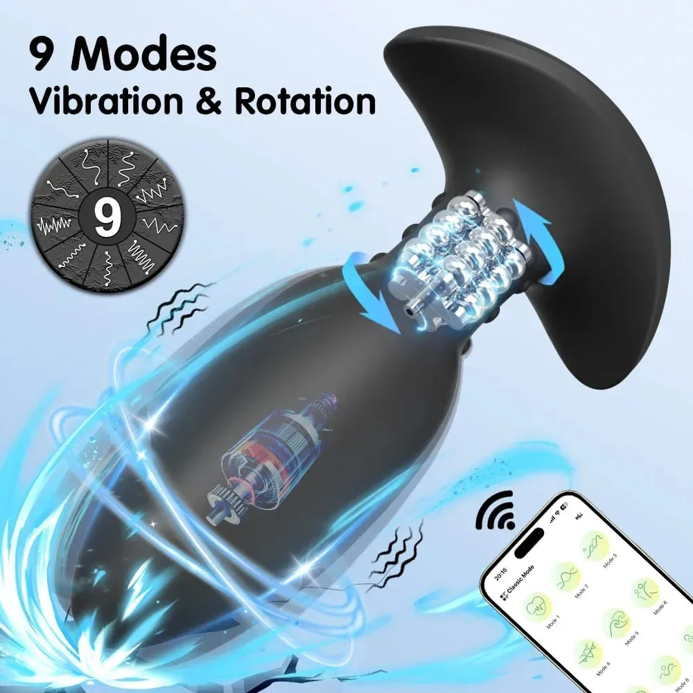 APP Control Rotation Butt Plug Anal Vibrator για άνδρες Γυναίκες 360° Wiggle Prostate Massager Πρωκτικό βύσμα για Gay Sex Toy για άνδρες — image 2